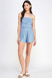 "All Over" Solid Tube Romper