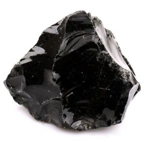 Raw Black Obsidian