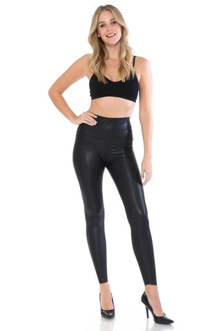 Black Faux Leather Legging