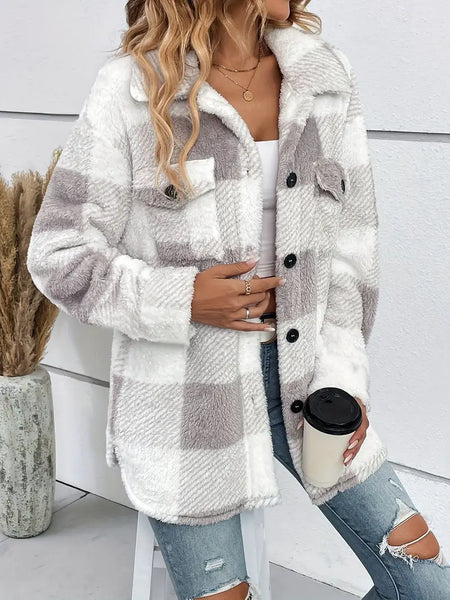 Plaid Jacket / Grey & White