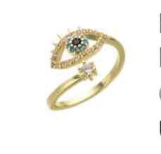 Gold Evil Eye Ring