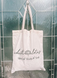 White Lotus Canvas Bag