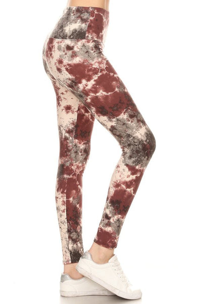 Lotus Athletics: "Magic Leggings"- Pink, Grey, Burgundy Tie Dye