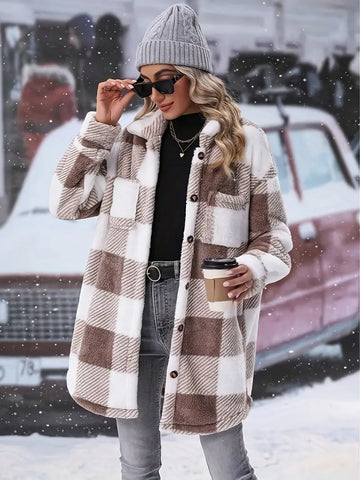 Plaid Jacket / Tan & White