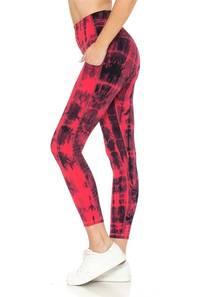 Lotus Athletics: Red & Black Tie-Dye With Pockets