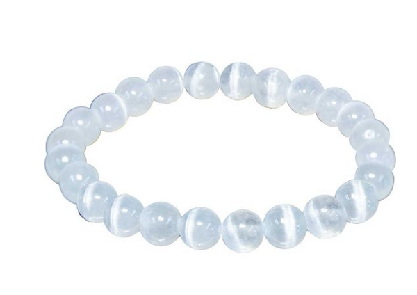 Selenite Crystal Beaded Bracelet