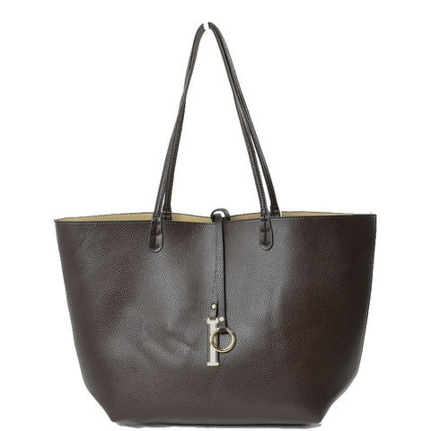 Reversible Tote: Chocolate & Tan