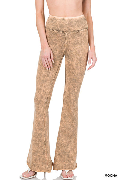 "A Total Vibe" Acid Wash Flare Pants