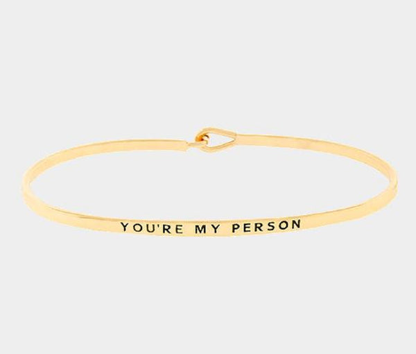 "You're My Person" Mantra Bracelet